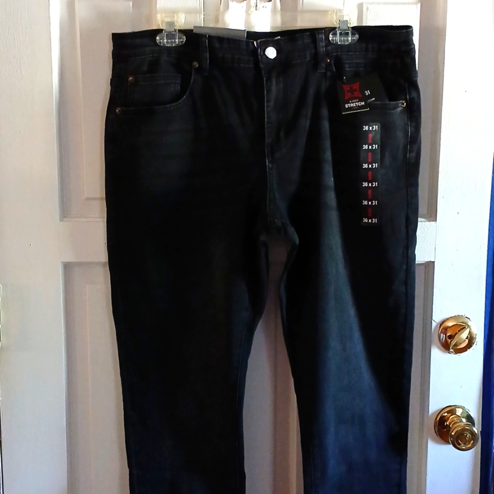 Men's Black Jeans Size 36 × 31